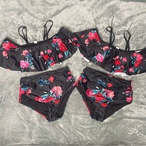 Bikinis - Off Shoulder Tops and High Waisted Bottoms Size Small